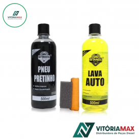 Kit Limpeza Automotiva Shampoo Pretinho Flanela E Esponja