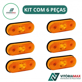 Kit 6 Lanternas Laterais Led Tipo Facchini Âmbar Bivolt