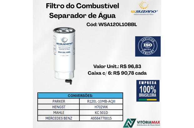 Filtro de Combustível Com Separador de Água  Caminhões e Ônibus Mercedes-Benz