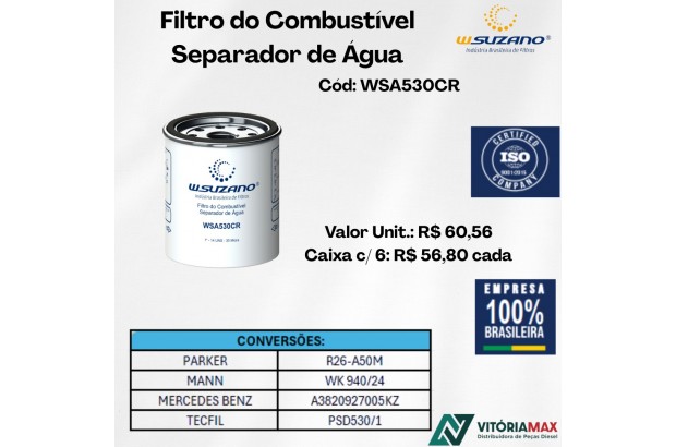 Filtro De Combustível Separador De Água Caminhão Mercedes